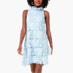 Serenity Blue Guipure Lace Blythe Dress  TUCKERNUCK